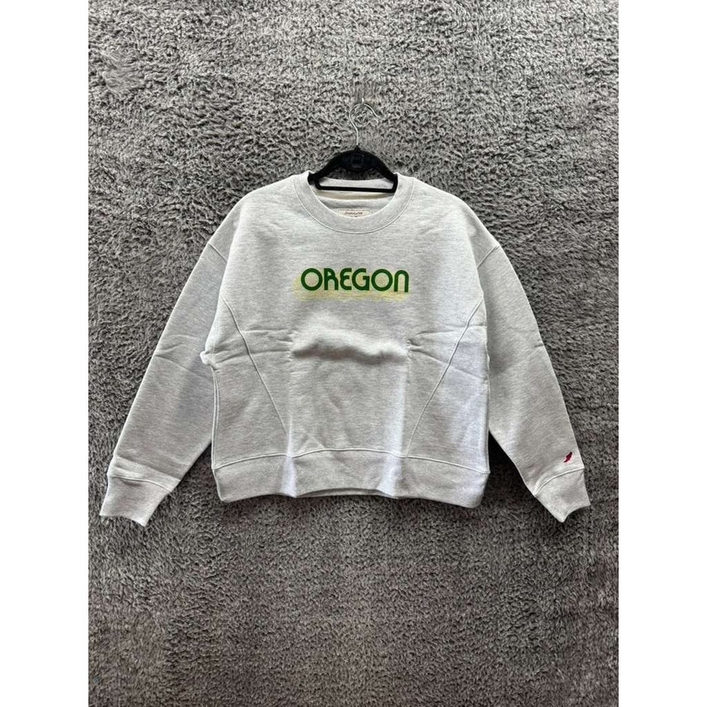 NWT League Collegiate Wear Oregon Ducks Boxy Crew Sweatshirt‎ Ash Womens Size M
